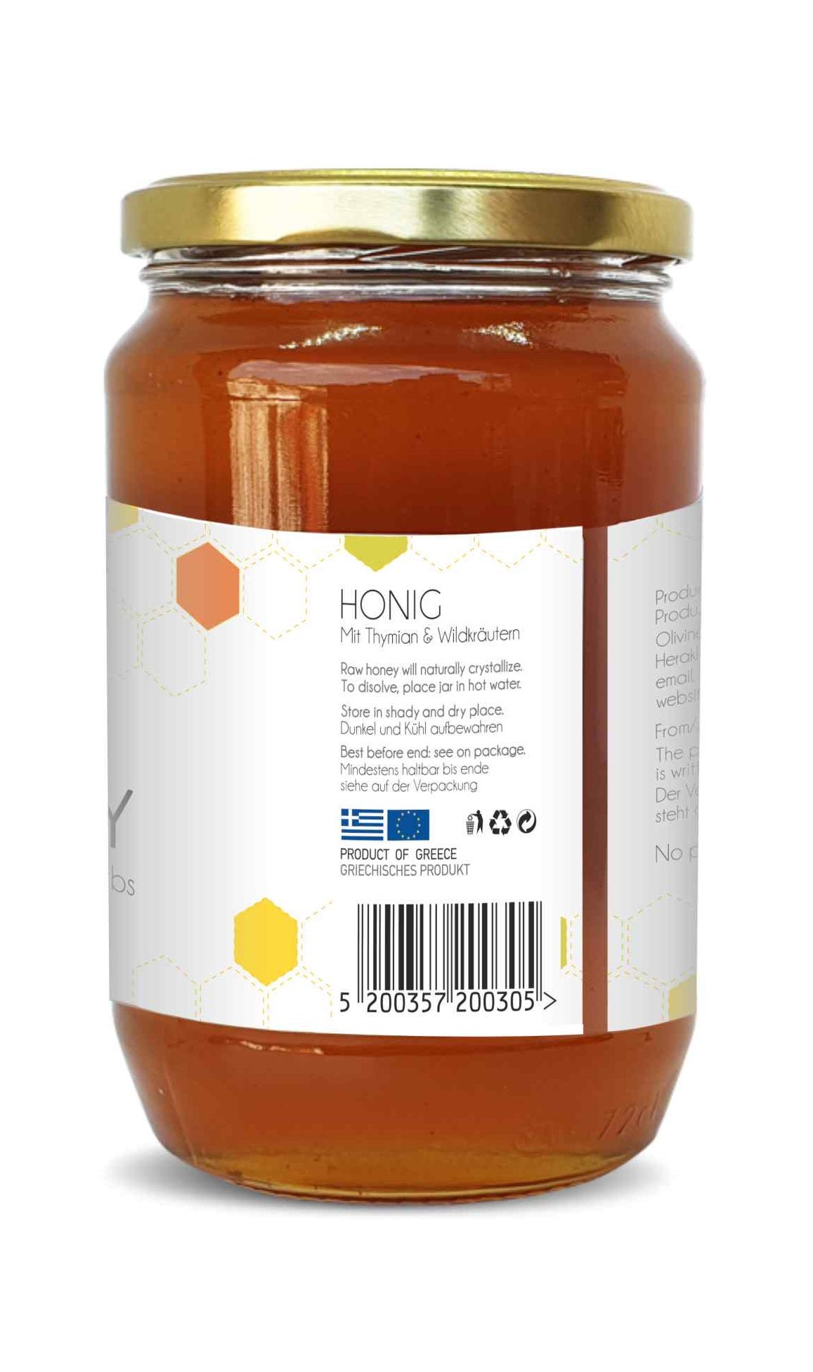 Honey with thyme & wild herbs 900g - Olivine