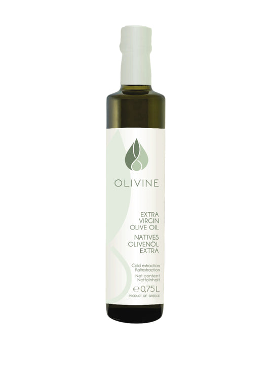 extra virgin olive oil green glass bottle 750ml  white labels