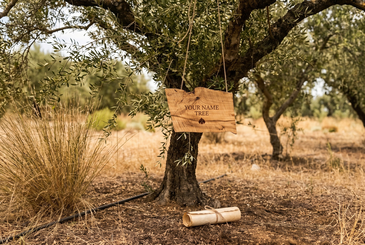 Olive trees in a traditional Cretan grove